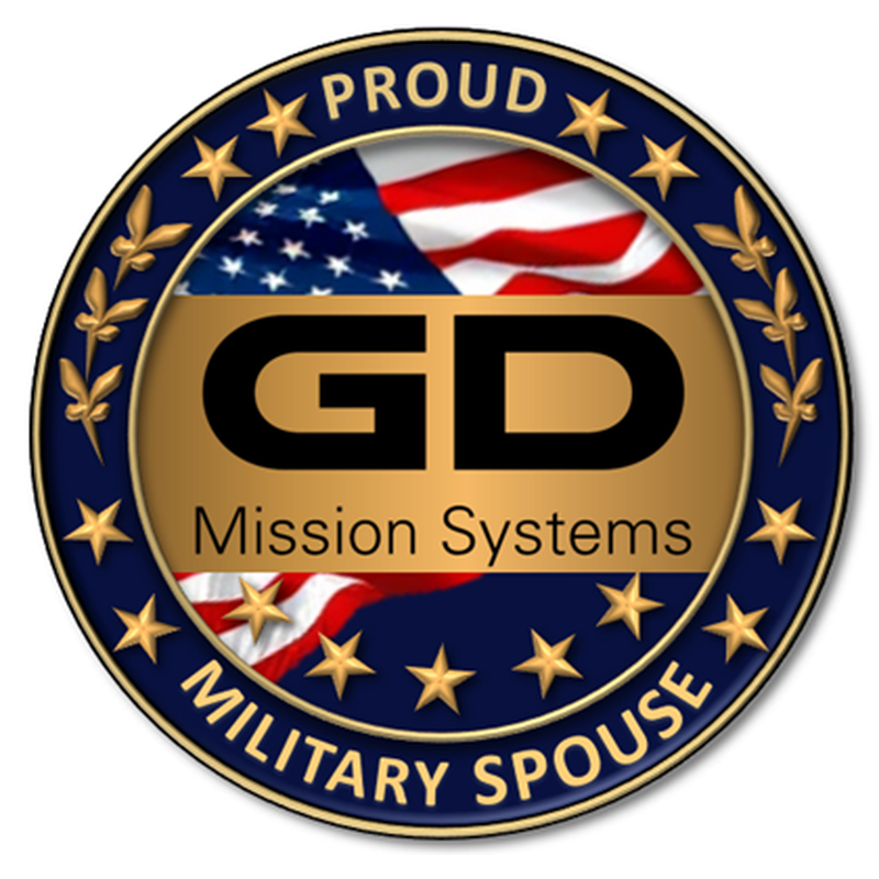GENERAL DYNAMIC MISSION SYSTEMS - PROUD MILITARY SPOUSE LAPEL PIN